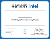 Intel Project: Data Analysis for Sustainability badge